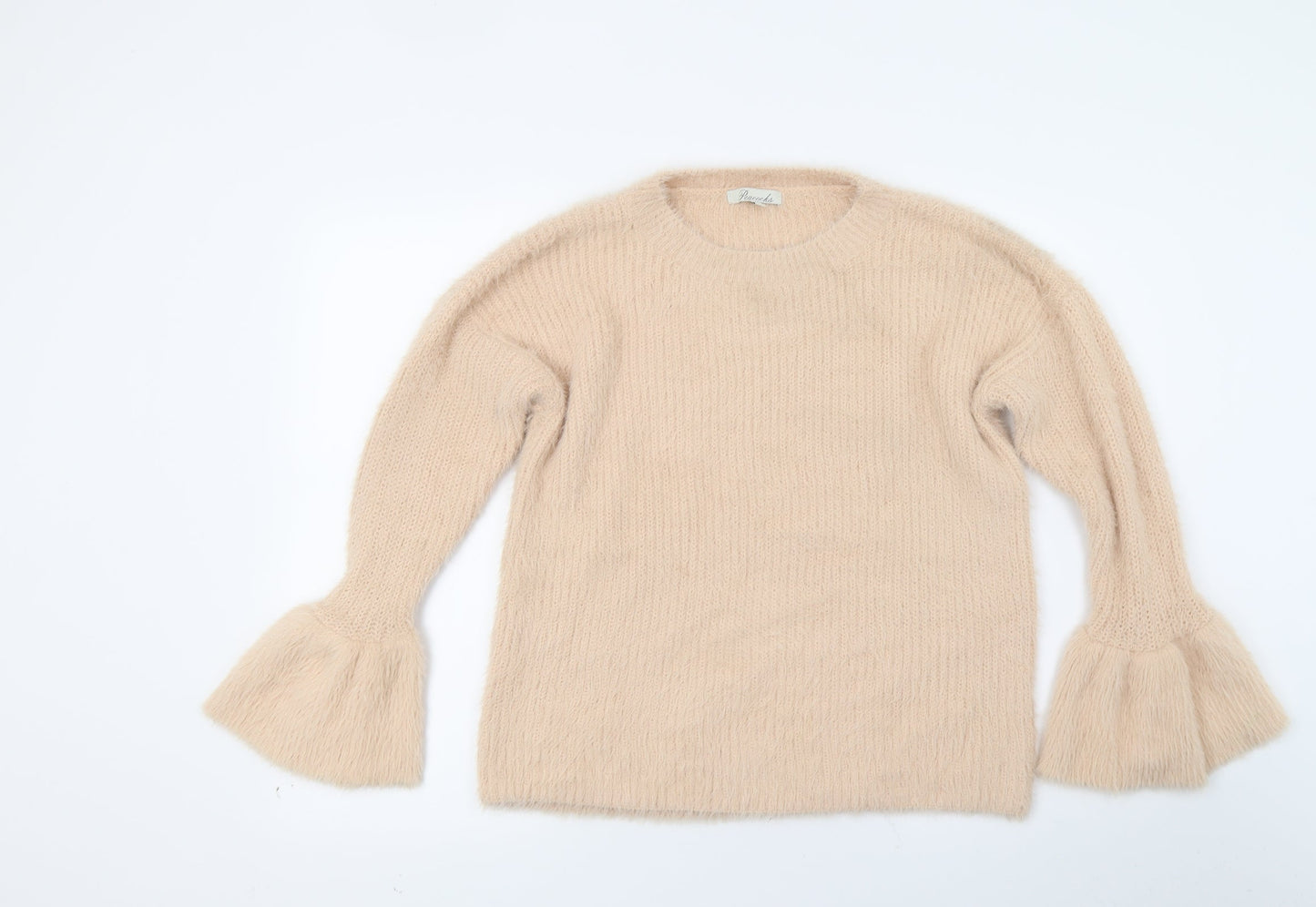 Peacocks Womens Beige  Knit Pullover Jumper Size S