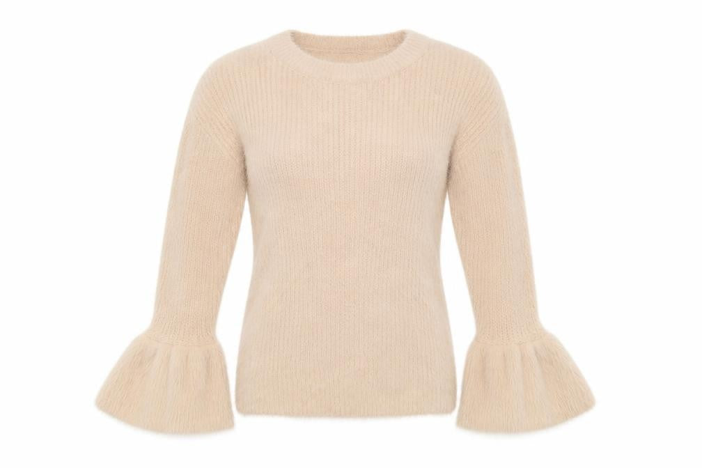 Peacocks Womens Beige  Knit Pullover Jumper Size S