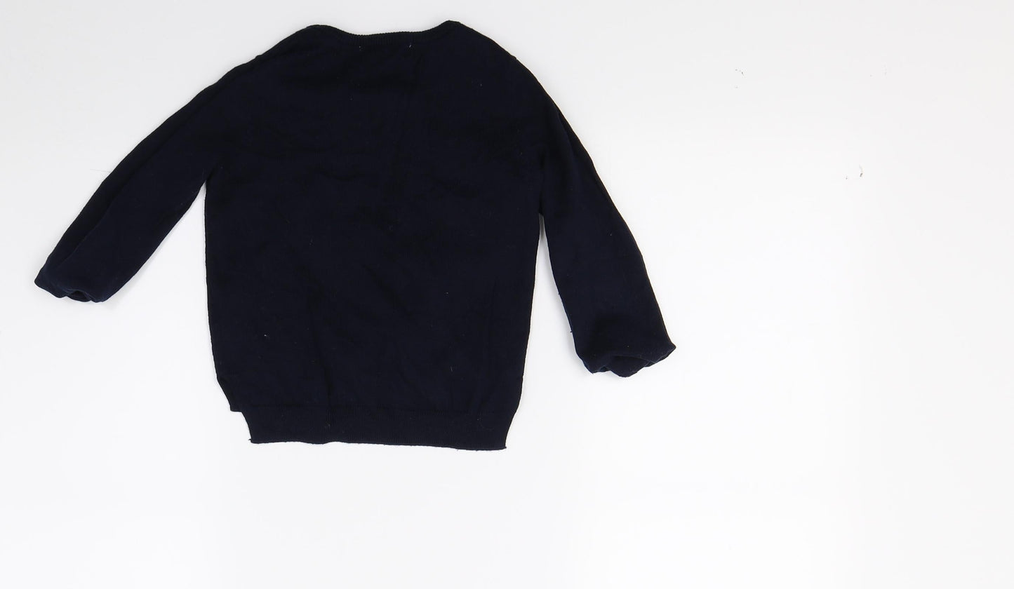 H&M Boys Blue  Knit Pullover Jumper Size 2 Years