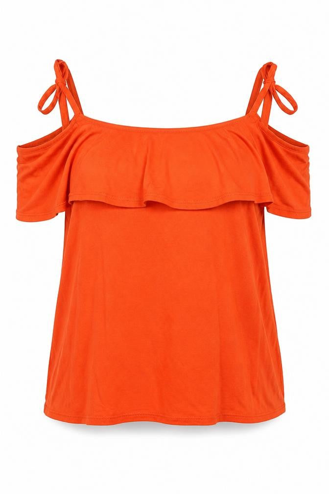 George Womens Orange   Basic Blouse Size 12