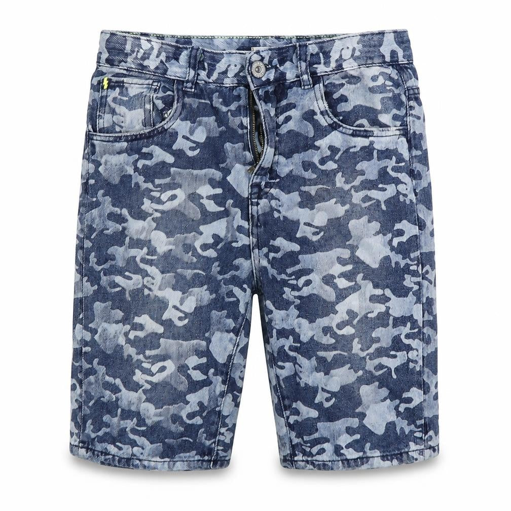 Preworn Girls Blue Camouflage  Biker Shorts Size 13 Years