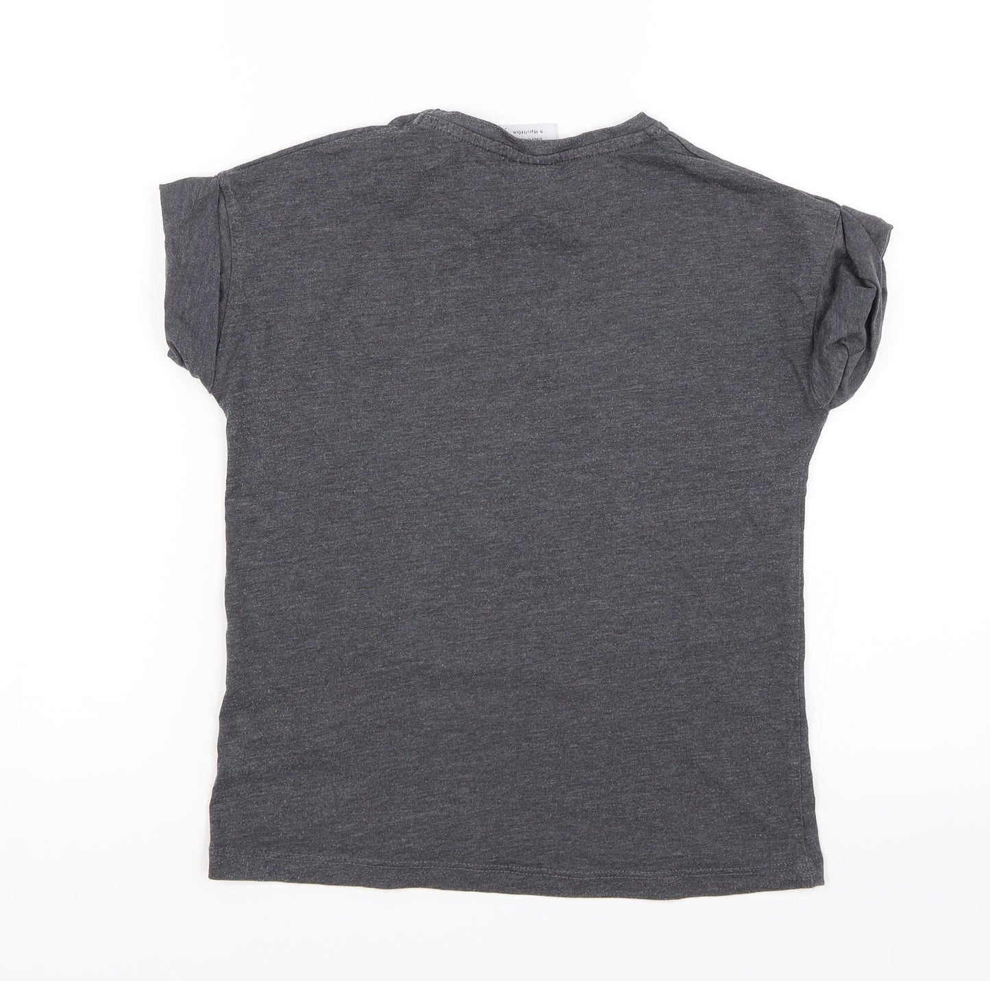 YD Girls Grey   Basic T-Shirt Size 9-10 Years