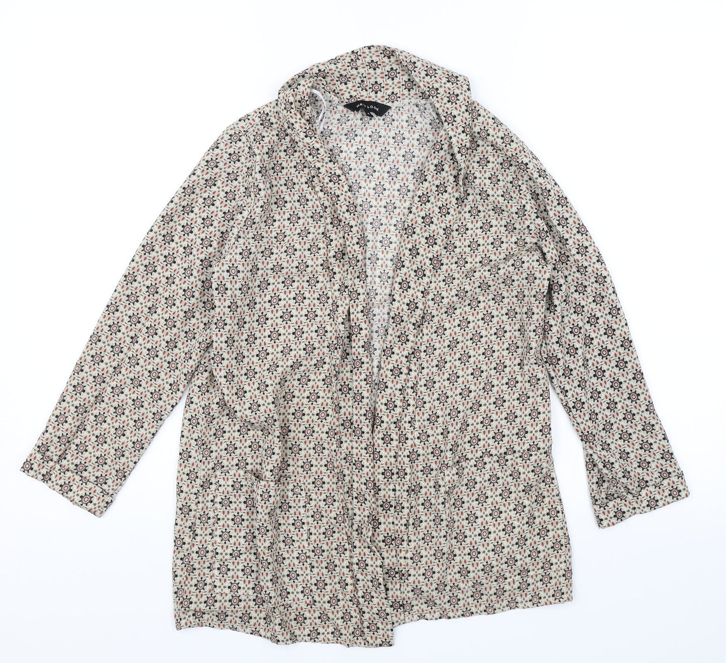 New Look Womens Brown Geometric  Jacket  Size 6