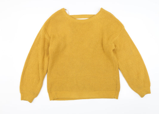 New Look Womens Yellow   Pullover Jumper Size M