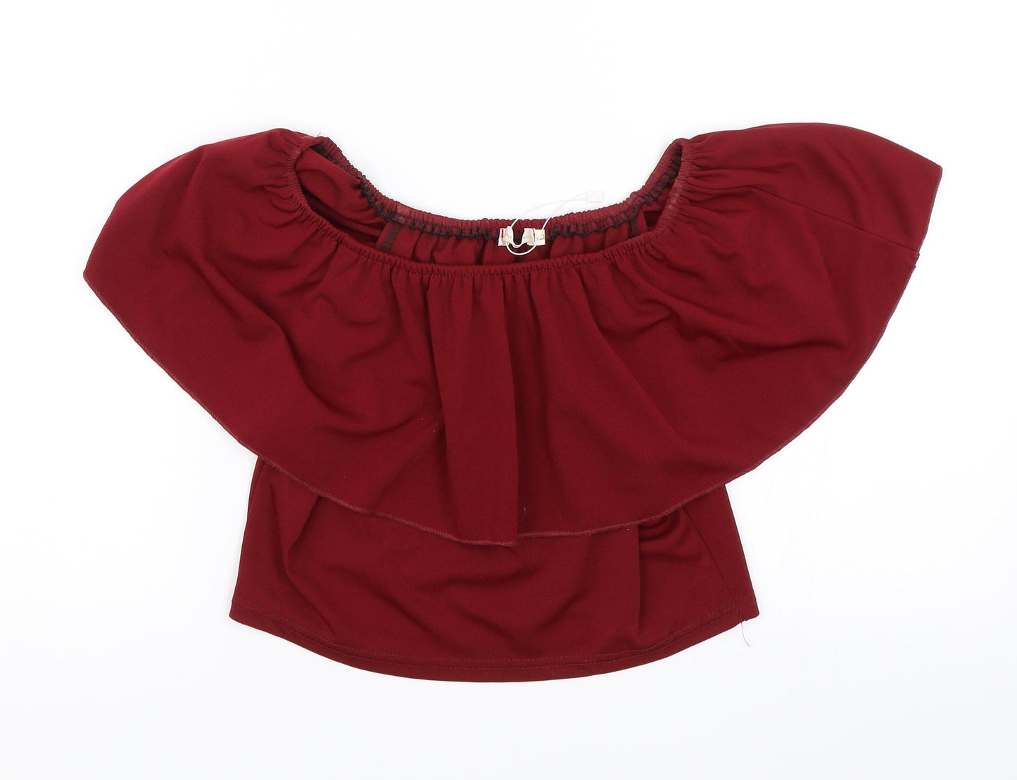 Ethan and Amy Womens Red   Cropped Blouse Size L