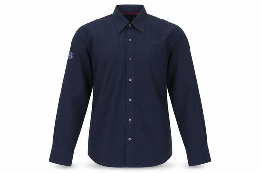 Derby Mens Blue    Dress Shirt Size S