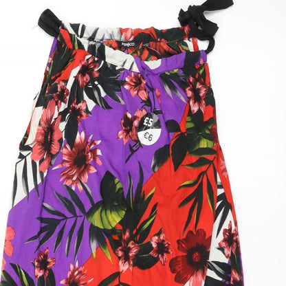 Pep&Co Womens Multicoloured Floral  A-Line  Size 10