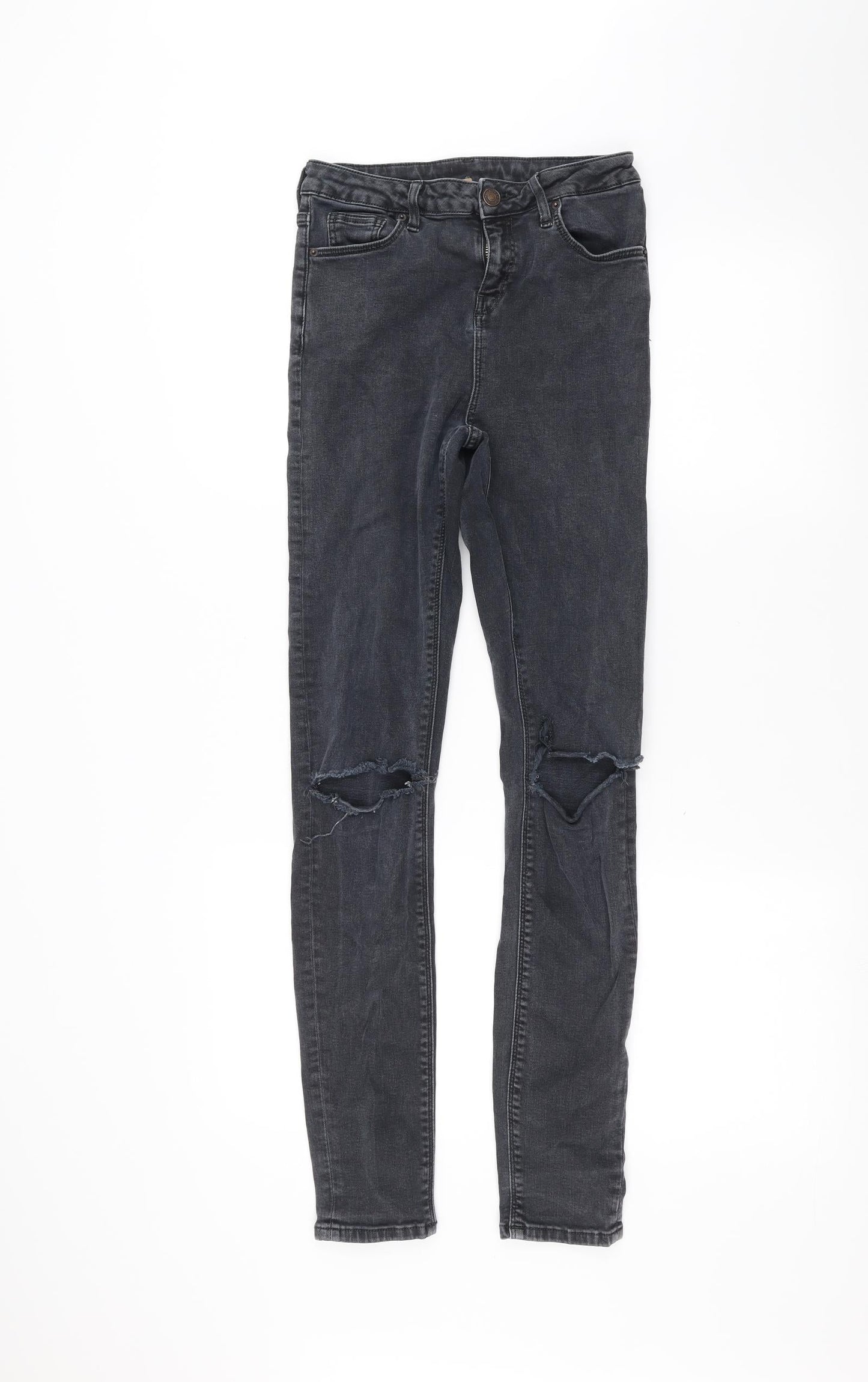 Topshop Womens Black  Denim Skinny Jeans Size 26 L26 in