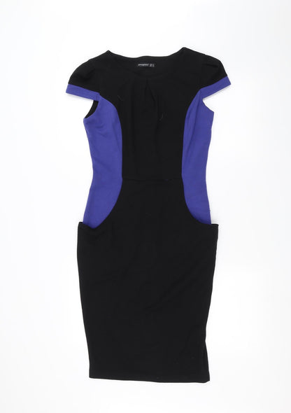 Front view of Atmosphere women’s black pencil dress, size UK 10