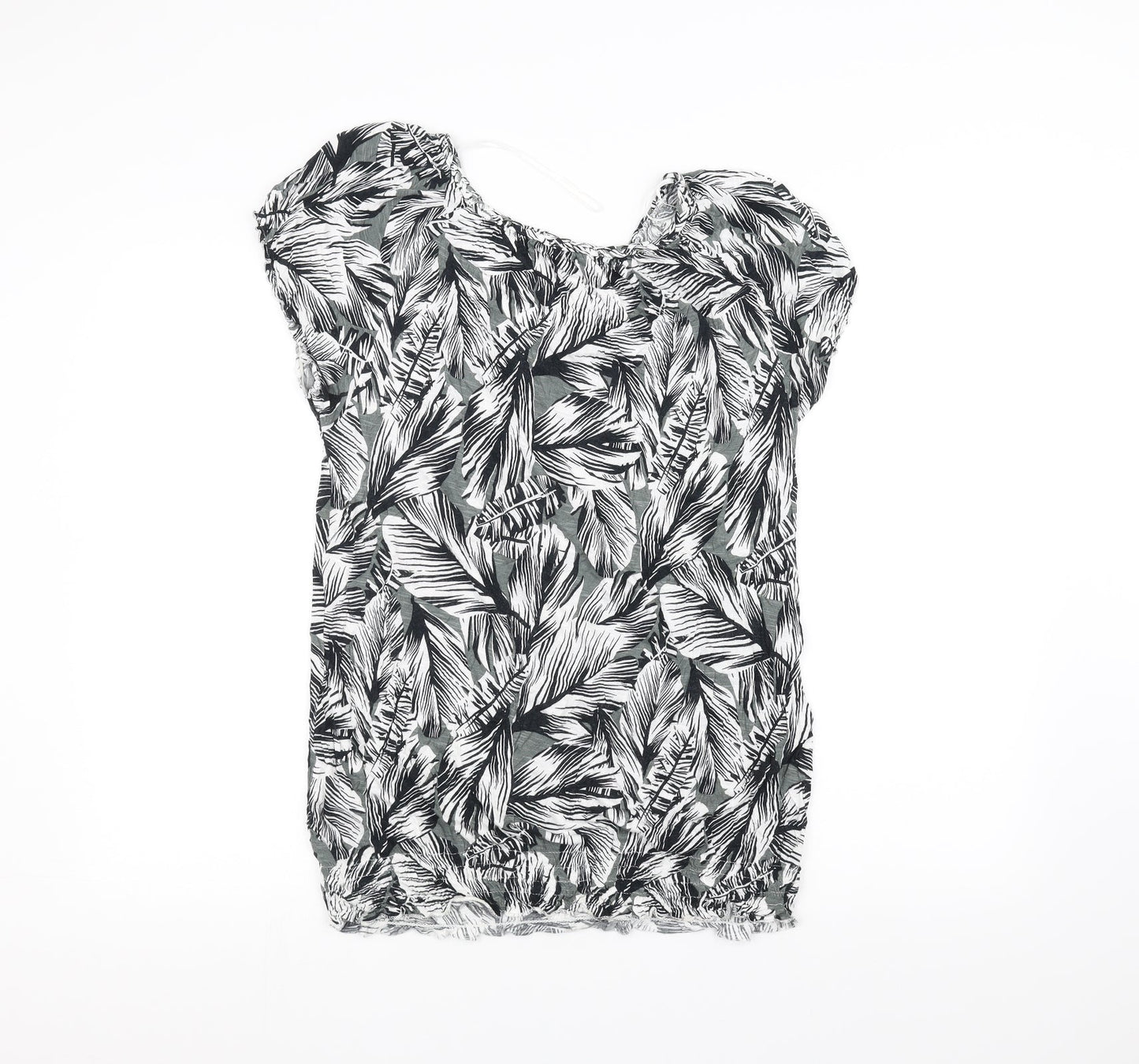 Matalan Womens White Floral  Basic T-Shirt Size 14