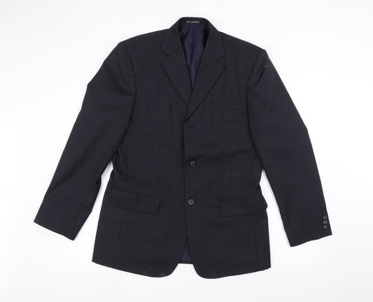 ALAN Mens Black   Jacket Suit Jacket Size 42