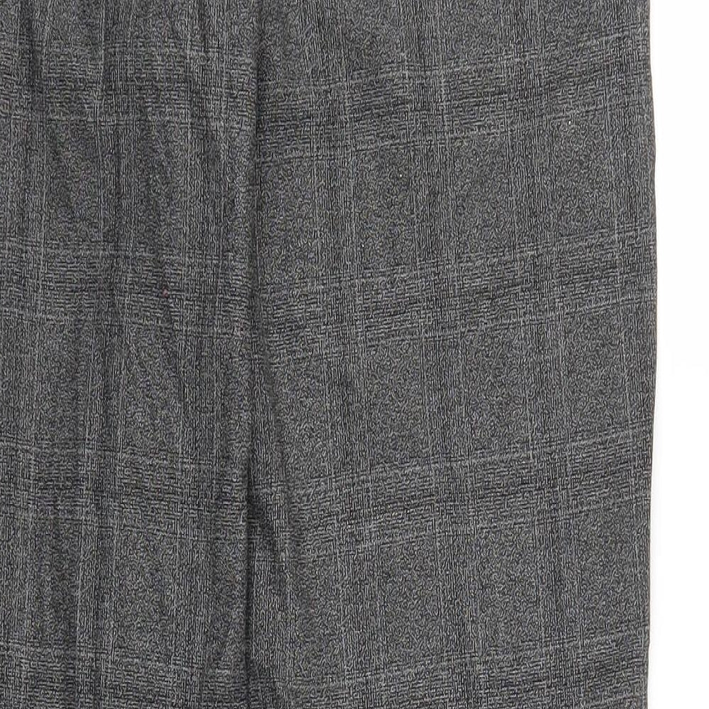 NEXT Mens Grey Plaid  Trousers  Size 28 L27 in