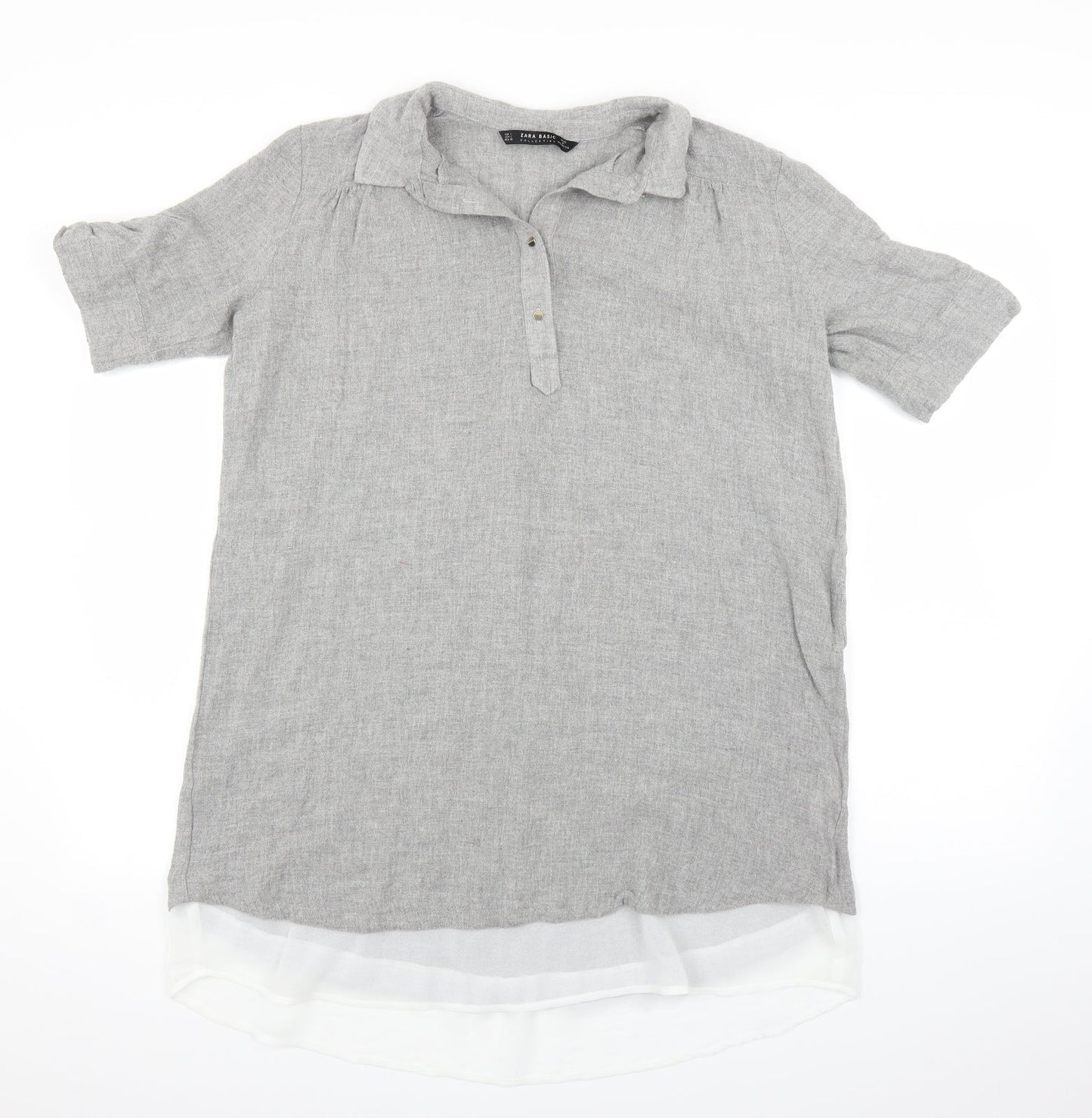 Zara Womens Grey   Basic Polo Size L