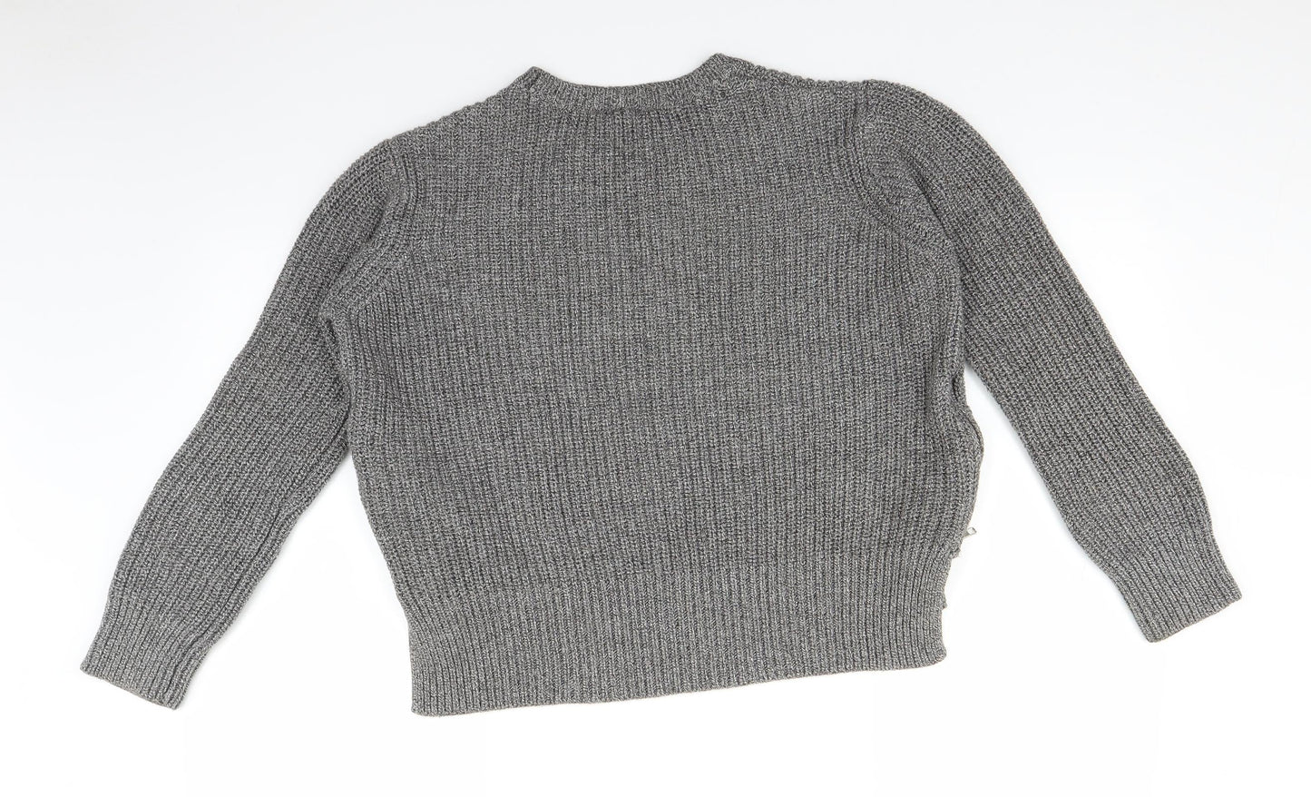 H&M Womens Grey  Knit Pullover Jumper Size M