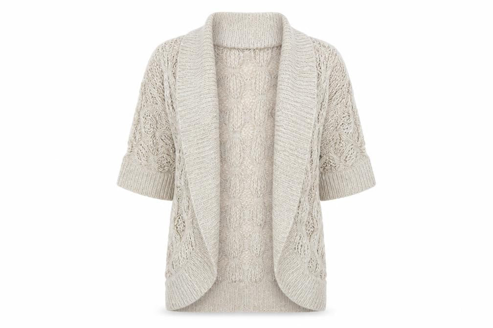 George Womens Brown  Knit Jacket Coatigan Size 12