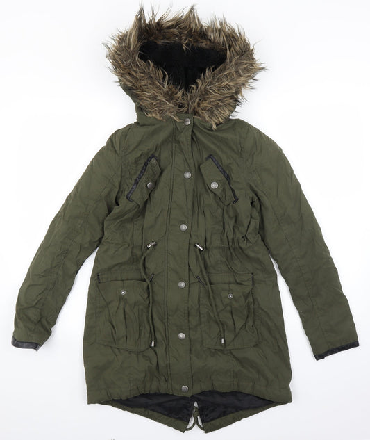 Atmosphere Womens Green   Parka Coat Size 6
