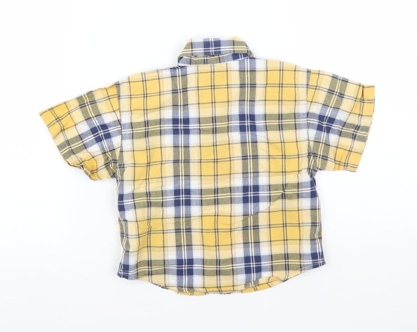 Timberland Boys Yellow Plaid  Basic Button-Up Size 18-24 Months