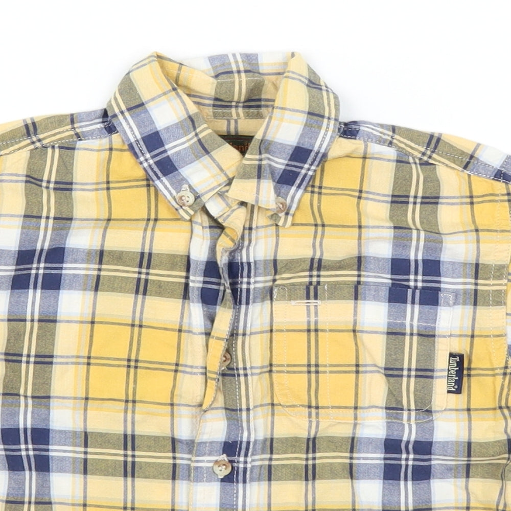 Timberland Boys Yellow Plaid  Basic Button-Up Size 18-24 Months