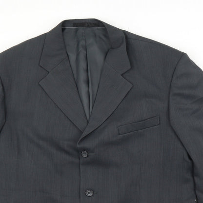 Armando Mens Grey   Jacket Suit Jacket Size 42