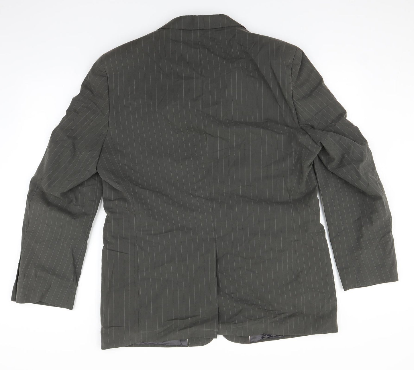 NEXT Mens Green Striped  Jacket Suit Jacket Size 42