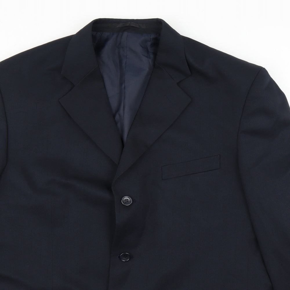SAVATINI Mens Blue   Jacket Suit Jacket Size 42