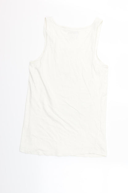 Cedarwood State Womens White Basic Blouse Size S