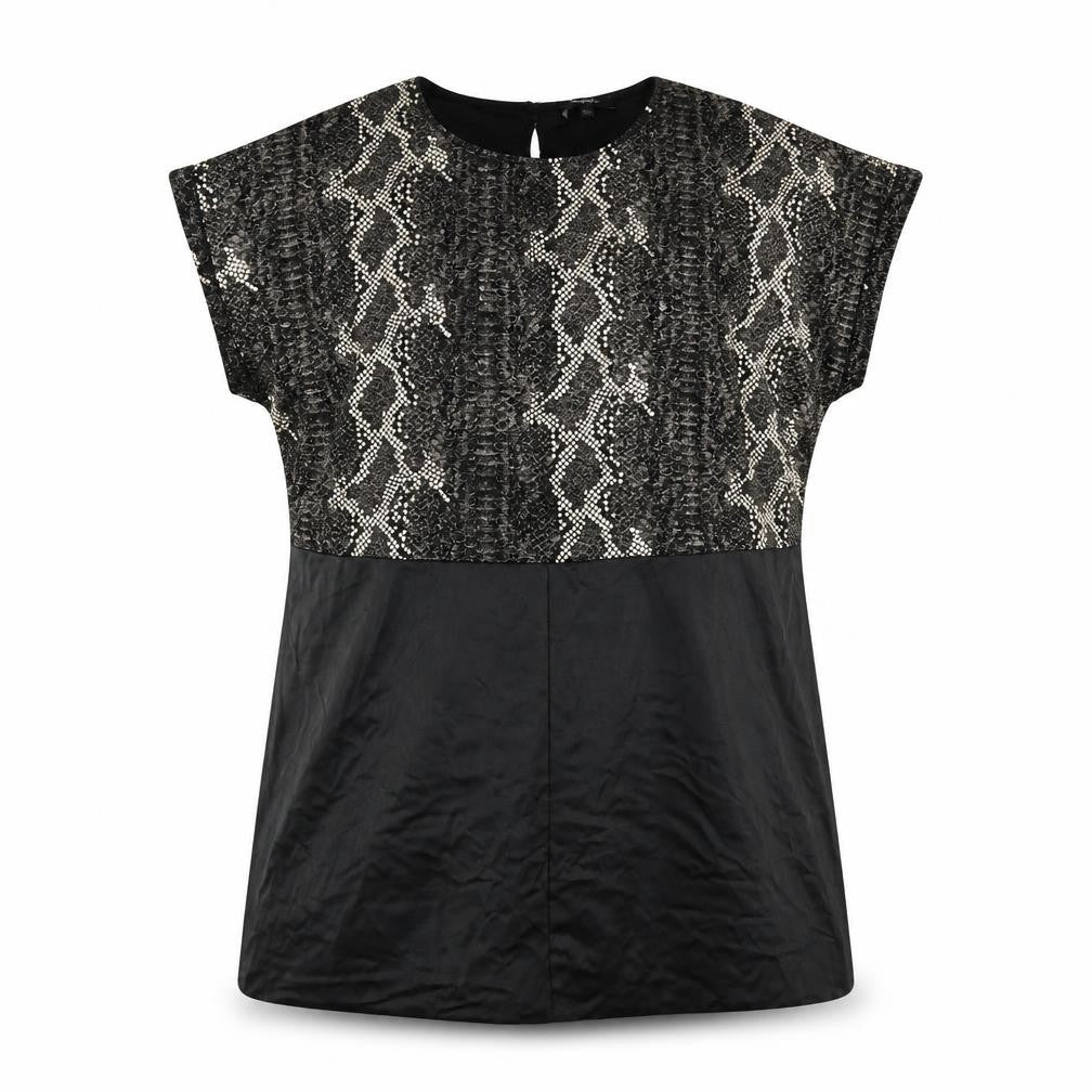 Simply Be Womens Black Animal Print  Shift  Size L