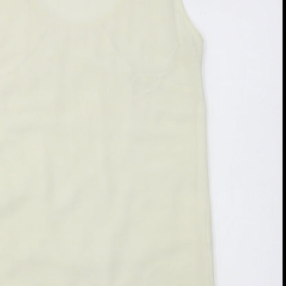 Preloved Matalan Womens Ivory Geometric Chiffon Basic Tank Size 12 - Label