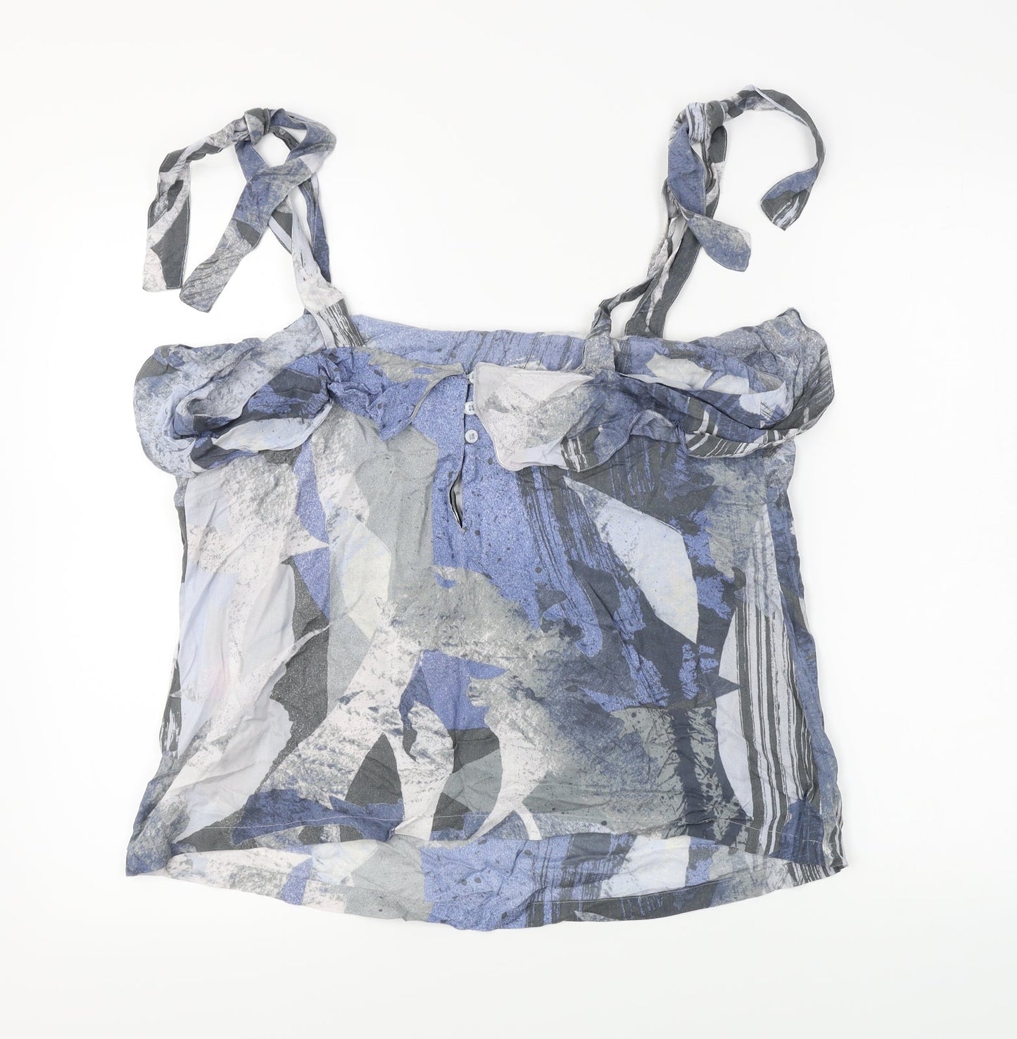 NEXT Womens Blue Geometric  Basic Tank Size 14