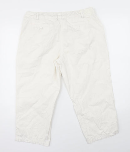 Debenhams Womens White   Trousers  Size 12 L22 in