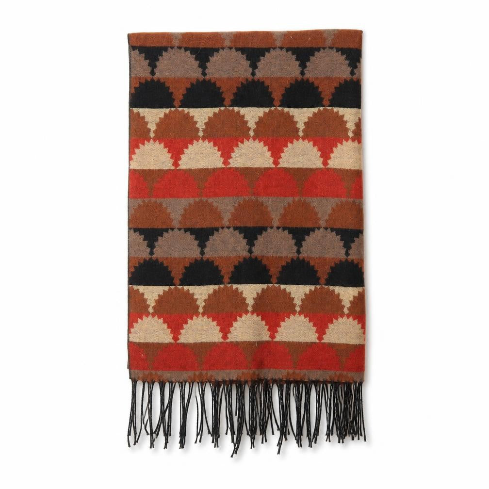 Preworn Womens Brown Striped   Shawl/Wrap