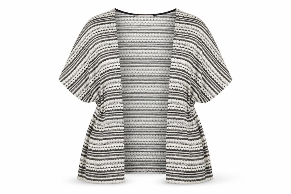 George Womens White Striped  Wrap Jumper One Size