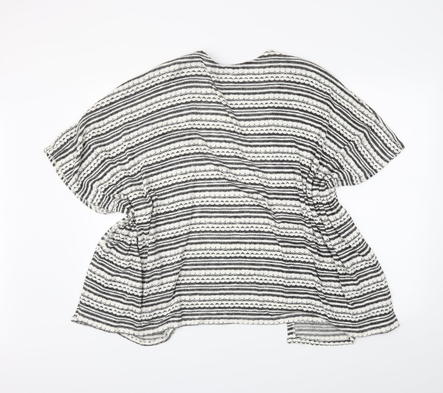 George Womens White Striped  Wrap Jumper One Size
