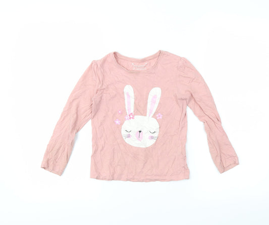 Primark Girls Pink   Basic T-Shirt Size 6-7 Years