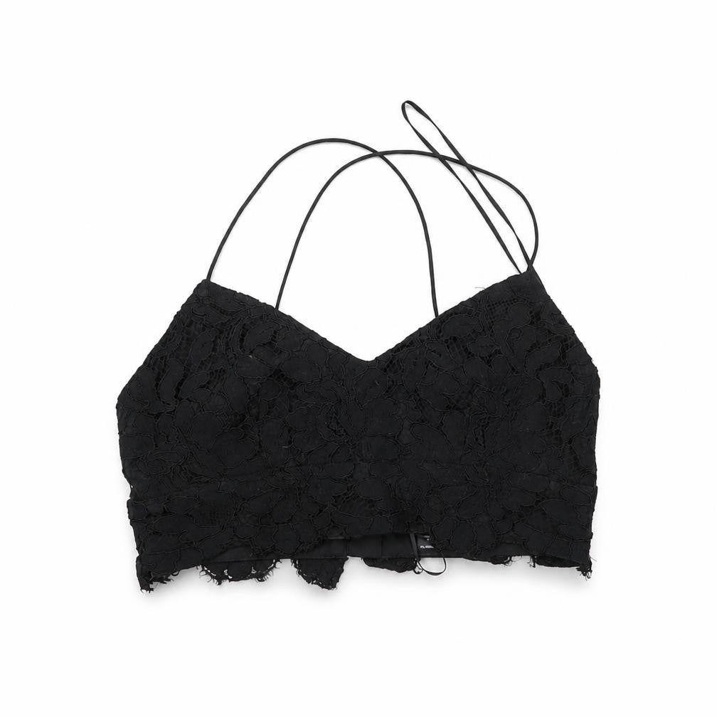 Topshop Womens Black   Cropped Tank Size 8