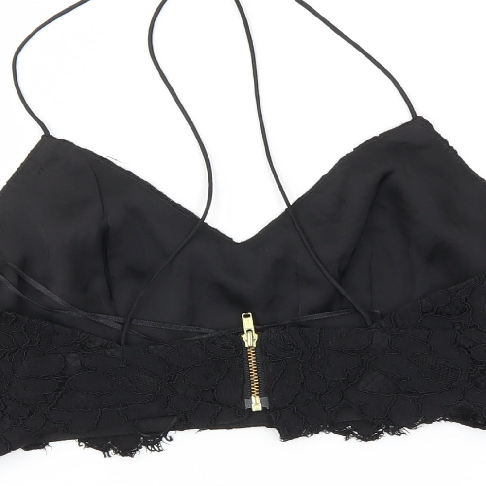 Topshop Womens Black   Cropped Tank Size 8