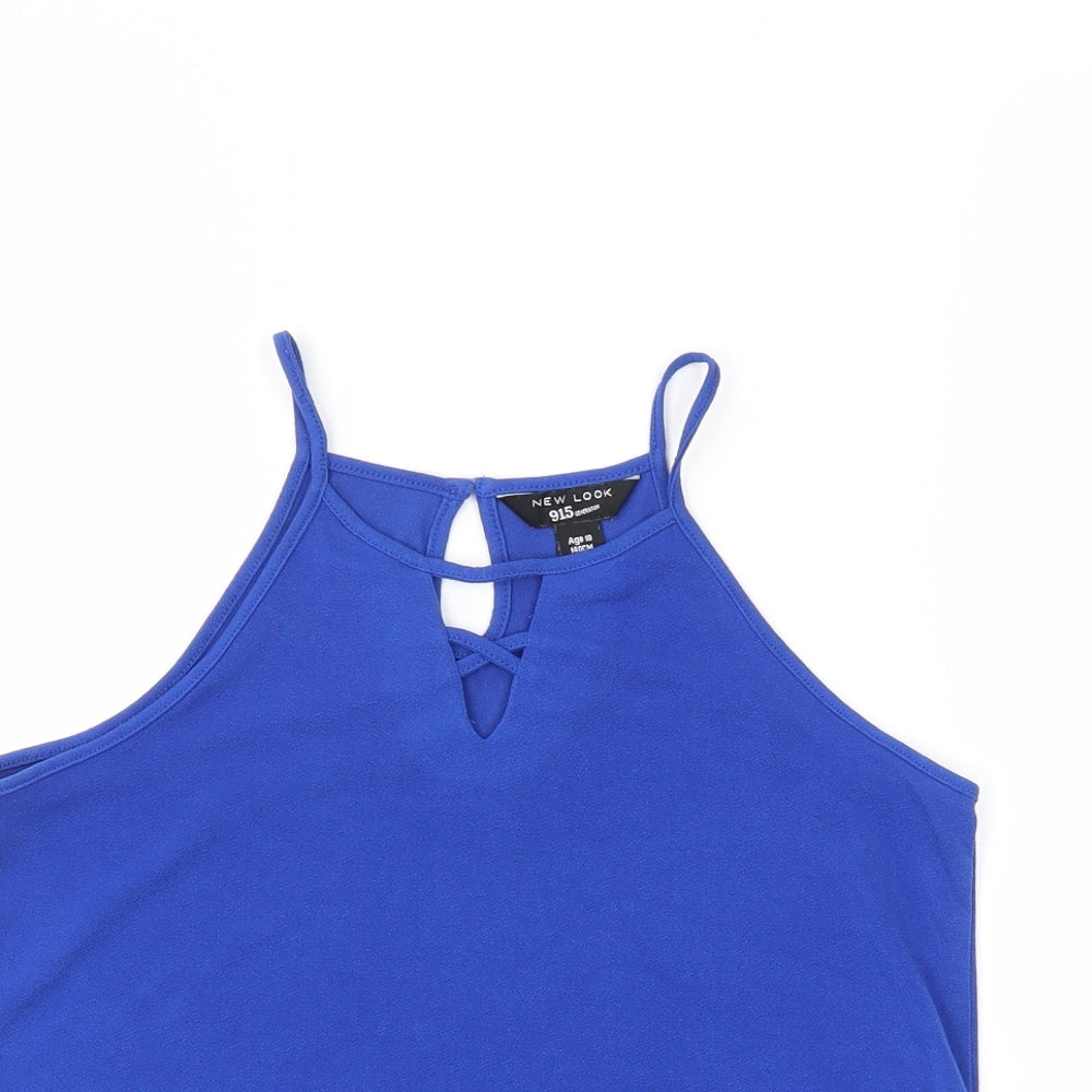 newlook Girls Blue   Cropped Tank Size 10 Years