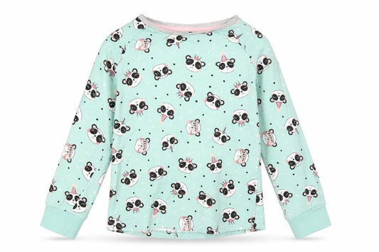 Front view of Tu girls’ blue basic t-shirt, size 8-9, years