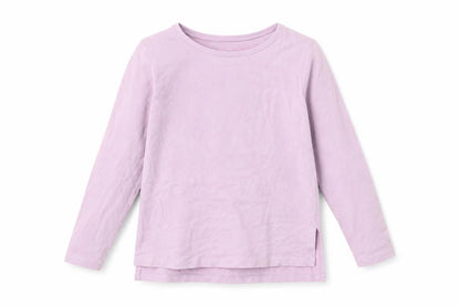 Front view of Tu girls’ purple basic t-shirt, size 8, years