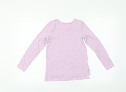Back view of Tu girls’ purple basic t-shirt, size 8, years
