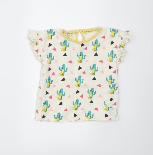 Mini Club Girls Beige   Basic T-Shirt Size 12-18 Months