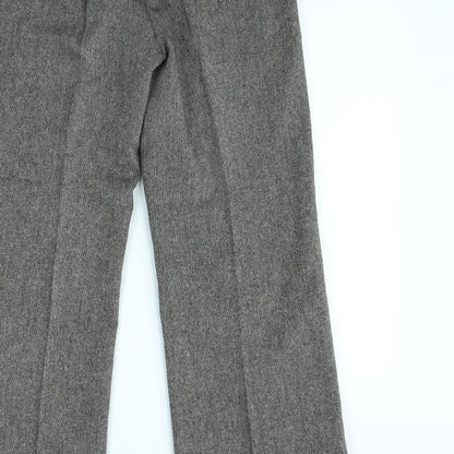 Preworn Womens Brown   Dress Pants Trousers Size 12 L30 in