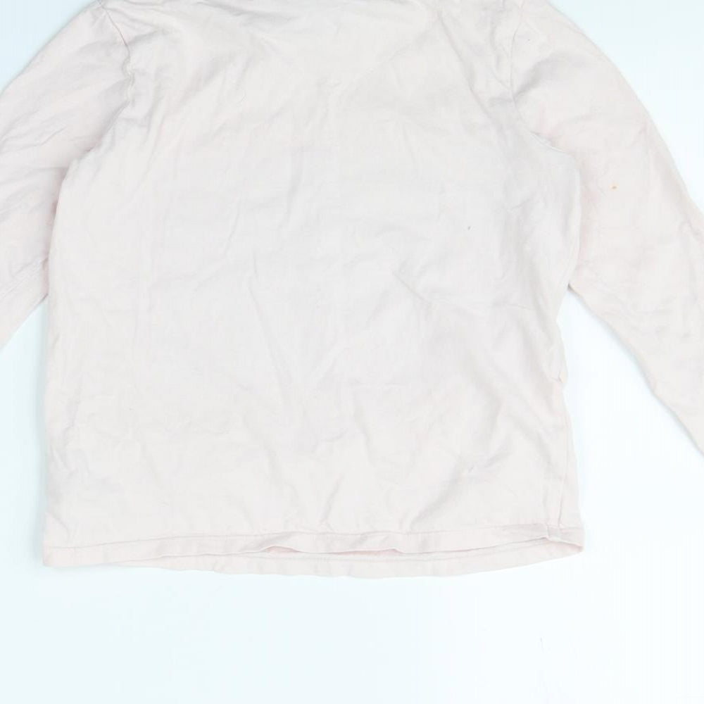 George Girls Pink   Basic T-Shirt Size 7 Years  - Unicorn