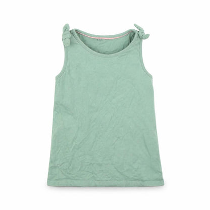 Front view of George girls’ green basic tank, size 8, years