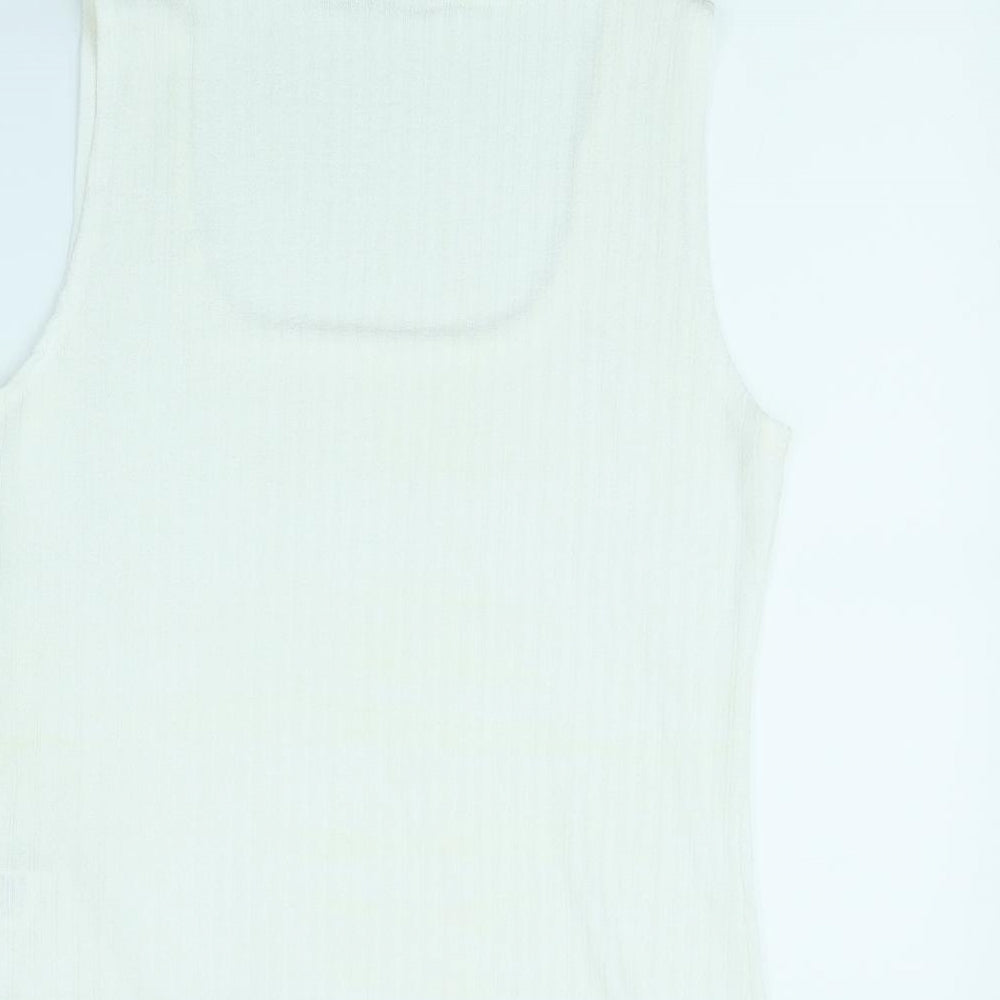 Reflections Womens White   Basic Tank Size L