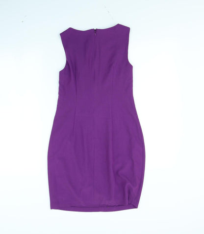Back view of Asos women’s purple mini, size UK 6