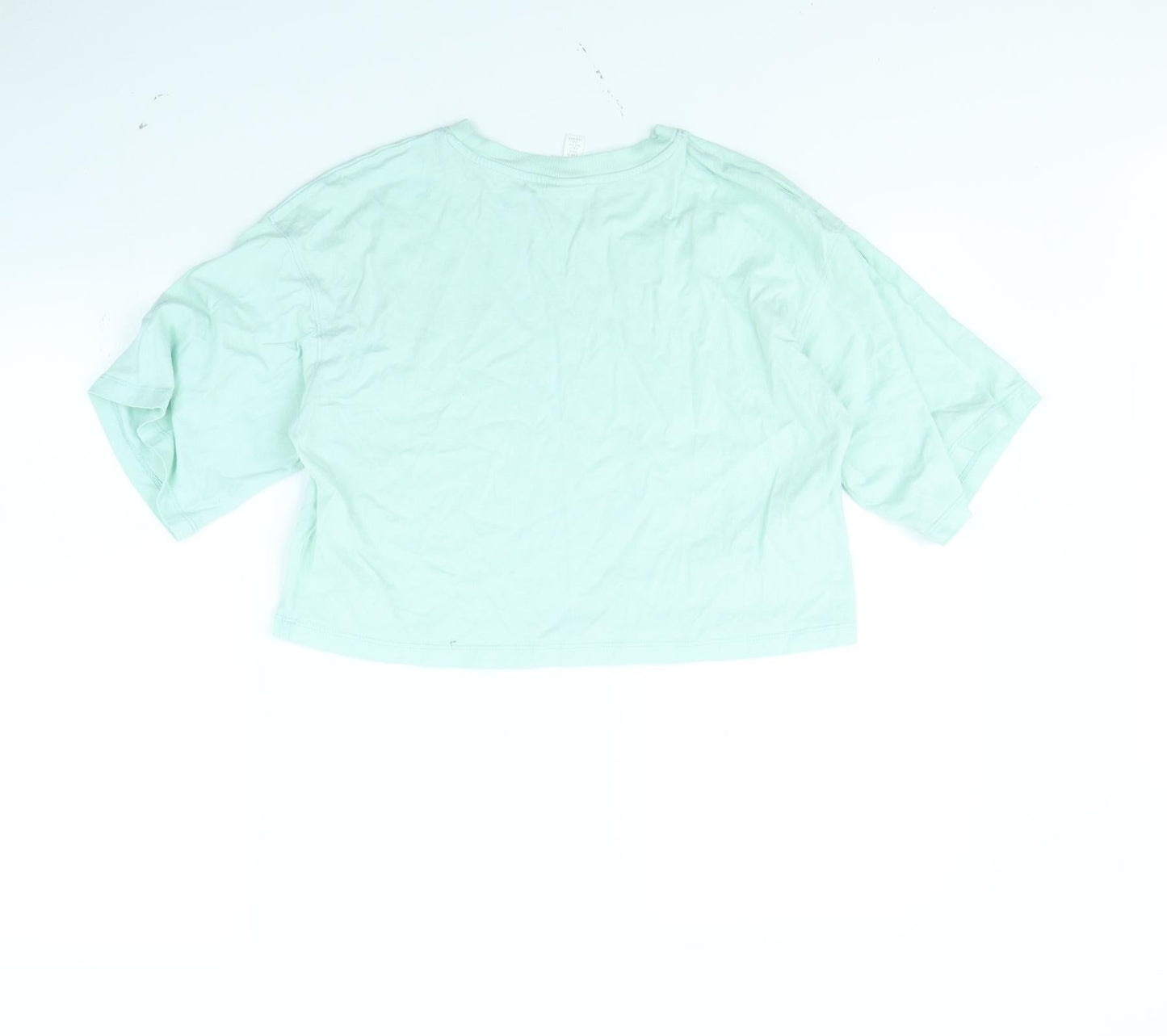 H&M Womens Green   Cropped T-Shirt Size S