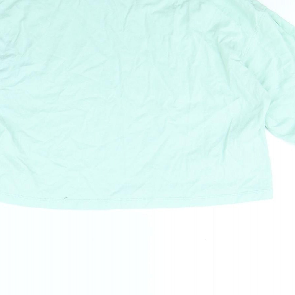 H&M Womens Green   Cropped T-Shirt Size S
