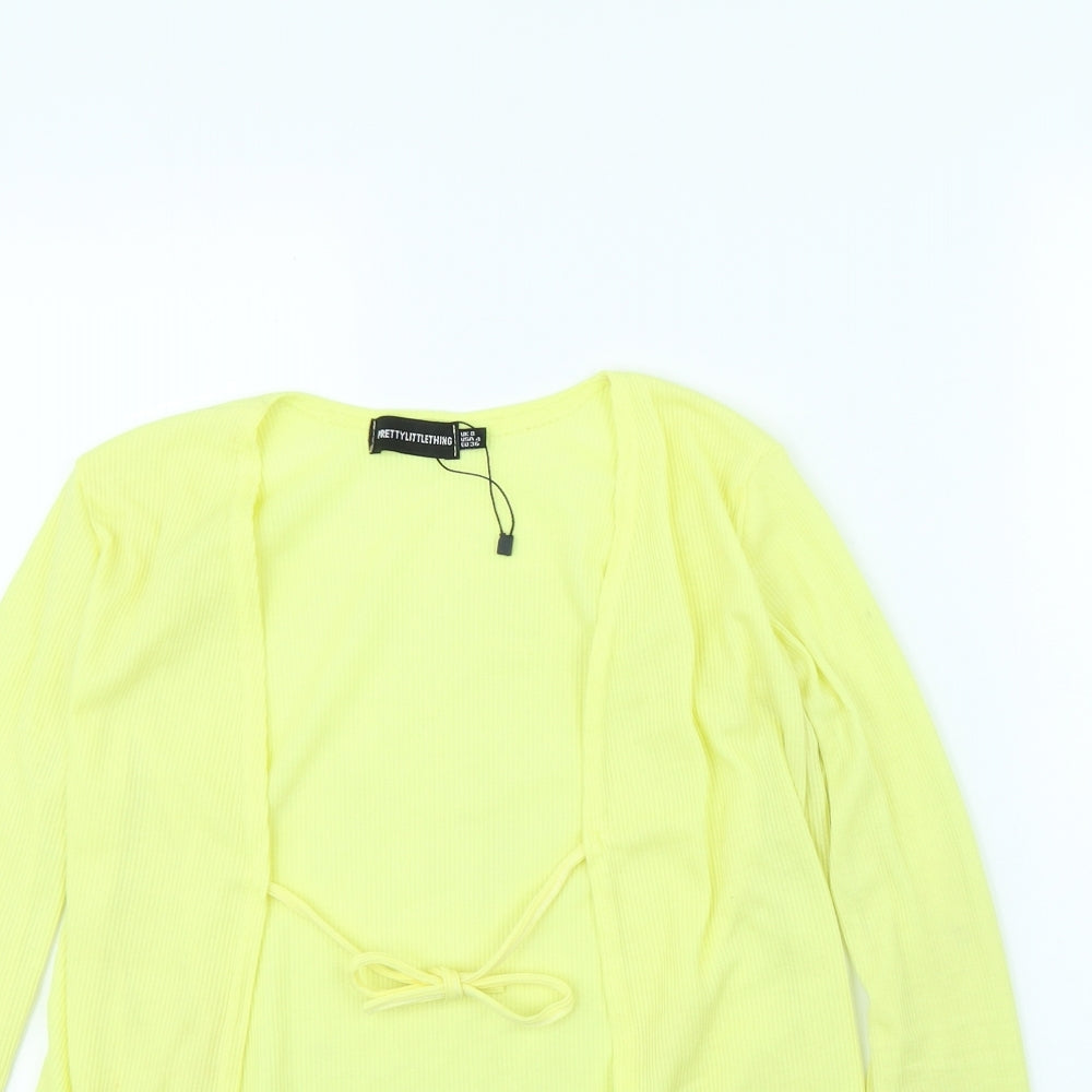 pretty little thing Womens Yellow   Jacket  Size 8