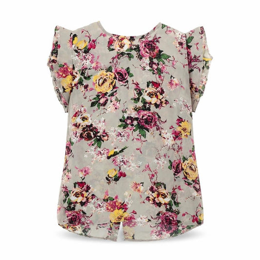 Atmosphere Womens Grey Floral  Basic Blouse Size 10